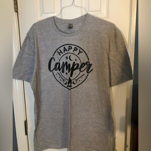 Unisex Happy Camper T-shirt new handmade size XL